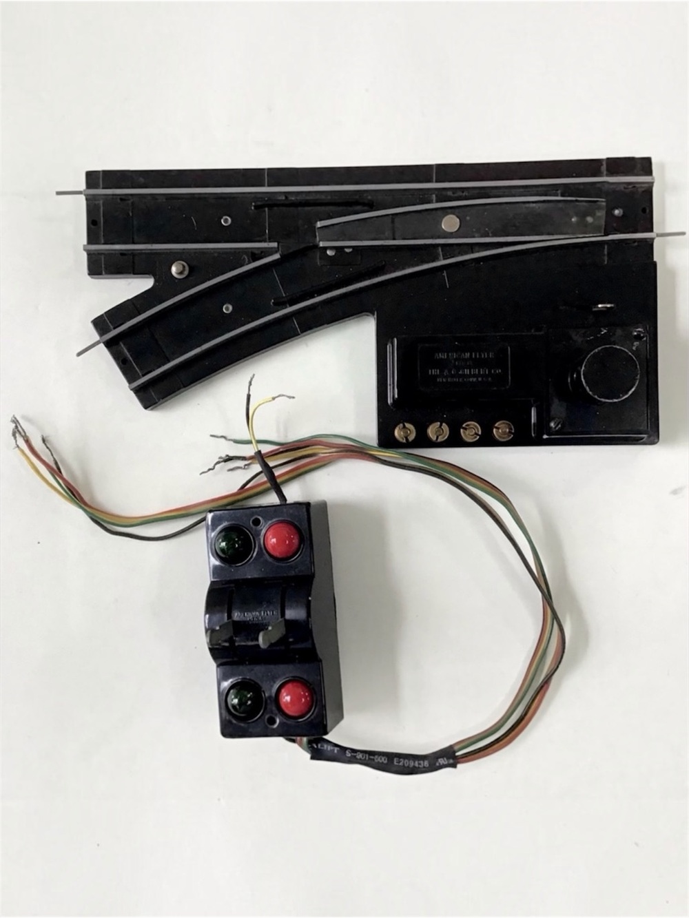 Vintage American Flyer Switch Track Left Turnout & Remote Control S Gauge